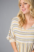Fringed Striped Top