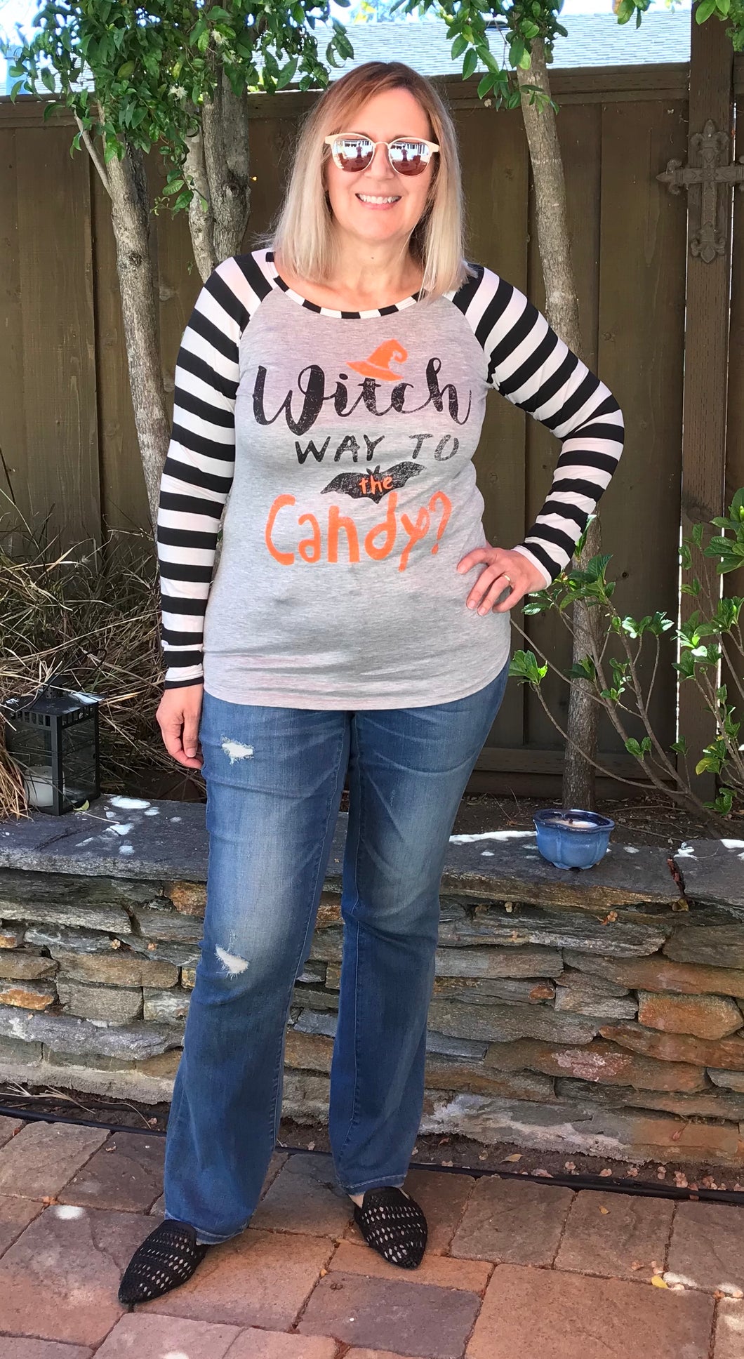 Witch Way to the Candy Halloween Graphic tee