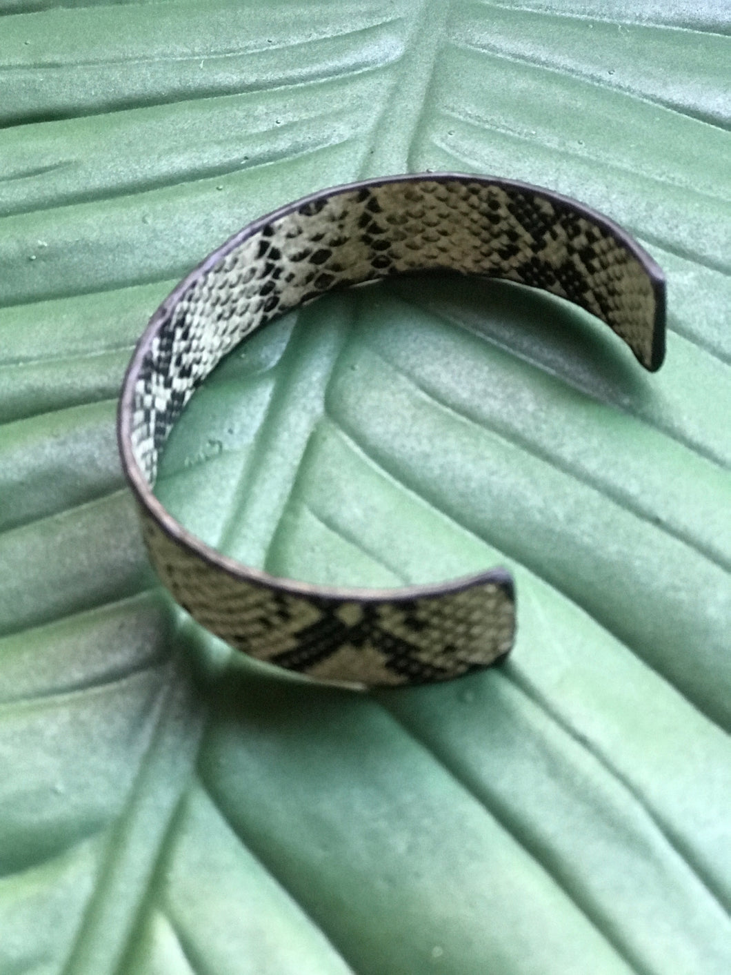 Snake Print Cuff Bracelet